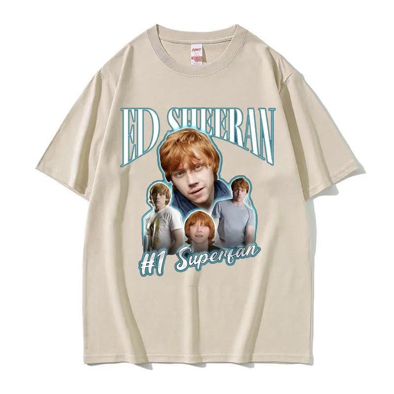 Funny Ed Sheeran Number One Superfan Meme T Shirt Unisex Fashion Retro Short Sleeve Tshirt Unisex Gothic Casual 100 Cotton Tshirt