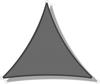 AIMOONSA Triangular Sun Shade Sail 3x3x3 M Anthracite - Waterproof HD-PE, Reinforced Seams, Stainless Steel Rings