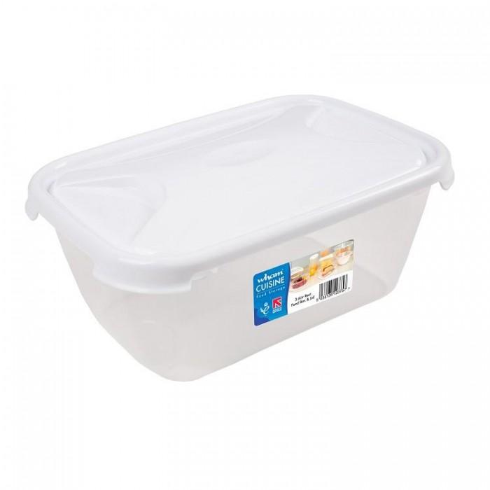 Wham Cuisine Rectangular Food Storage Box White Lid 3.6L