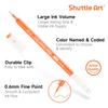 Shuttle Art Gel Pens 30 Colors Fine Point Cute Journal Pen Gel Pen Black Paper Color Swatches for Adults Coloring Writing Drawing Diary Memo School