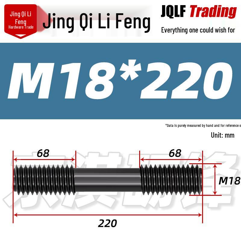 High-Strength Double-Ended Stud Bolt M12-M18 | Grade 8.8 Mold & Press Screw Rod