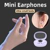 Mini Invisible Headphones Wireless Bluetooth 5.3 Headphones Bass Sleeping Headphones with Microphone Noise Cancellation HD
