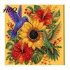 Floral Faux Pearl Design Hummingbird Art Kit Flower Bird Painting DIY Handmade Mosaic 3D Wall Craft Kit for Adults Gift Zen Project
