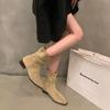 Hot Selling 2025 New Style Popular Women's Suede Long Boots Soft Platform Boots Side Zipper Women Western  Solid Luxury Boots