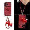 Polka Dot Little Horse Oil Painting Phone Case for iPhone 16/17 Pro Max with Lanyard