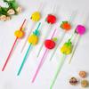 Straw Plastic for Fashion Party Pool Paper Decoration Assorted Cocktail Fruit Straws Drinking