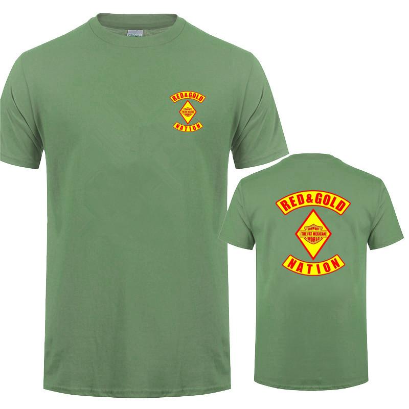 Red And Gold Nation Bandidos T Shirt Unisex Summer Short Sleeve Cool Streetwear Tops Cotton Oversized Tshirt Dz188