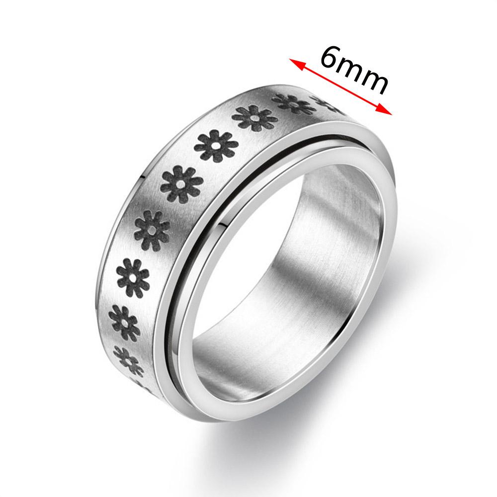 Anxiety Ring Figet Spinner Rings For Women & Men Stainless Steel Rotate Freely Spinning Anti Stress Accessories Jewelry Gifts