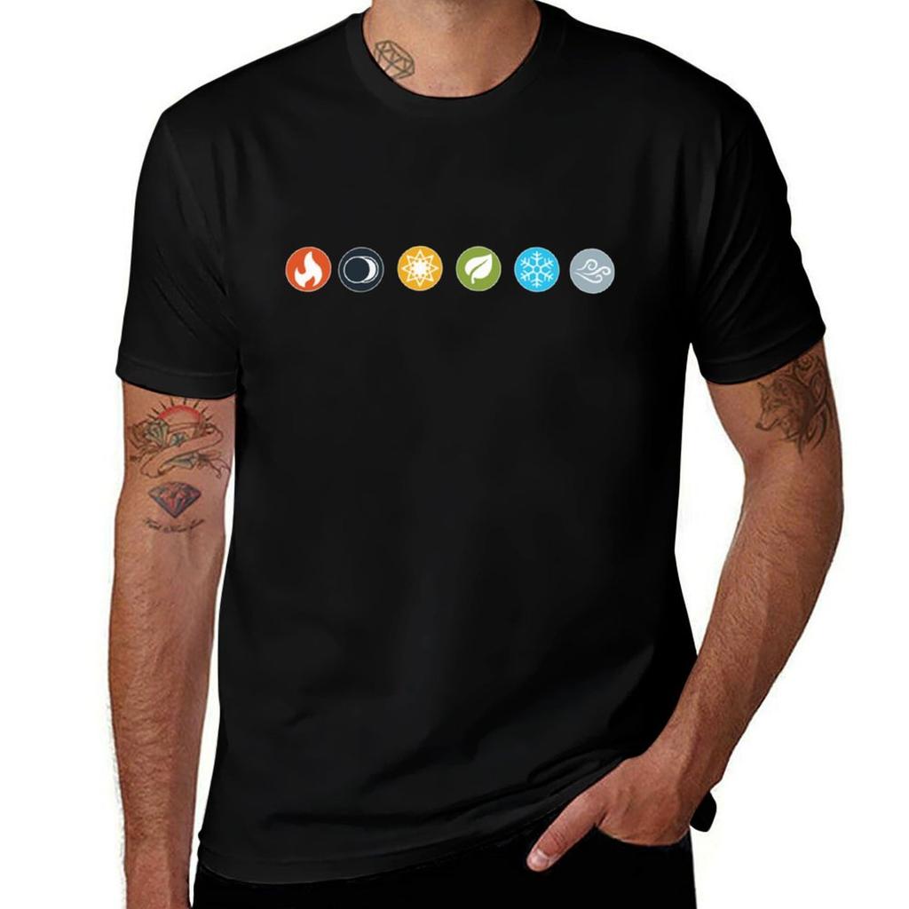 Gloomhaven Element Symbols Board Game Graphic Tabletop Gaming TShirt Lightweight Gym Training TShirt
