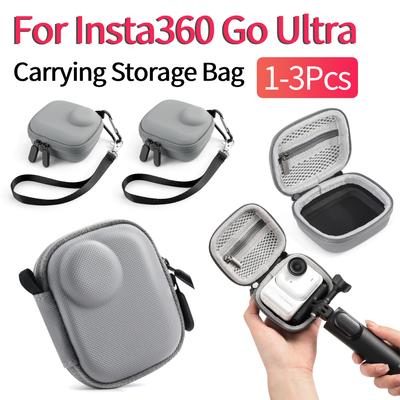 1/2/3 Pièces Pour Insta360 Go Sac à Main Ultra Portable Boîte de Protection Anti-poussière PU Imperméable Étui de Transport de Voyage Accessoires pour Appareil Photo