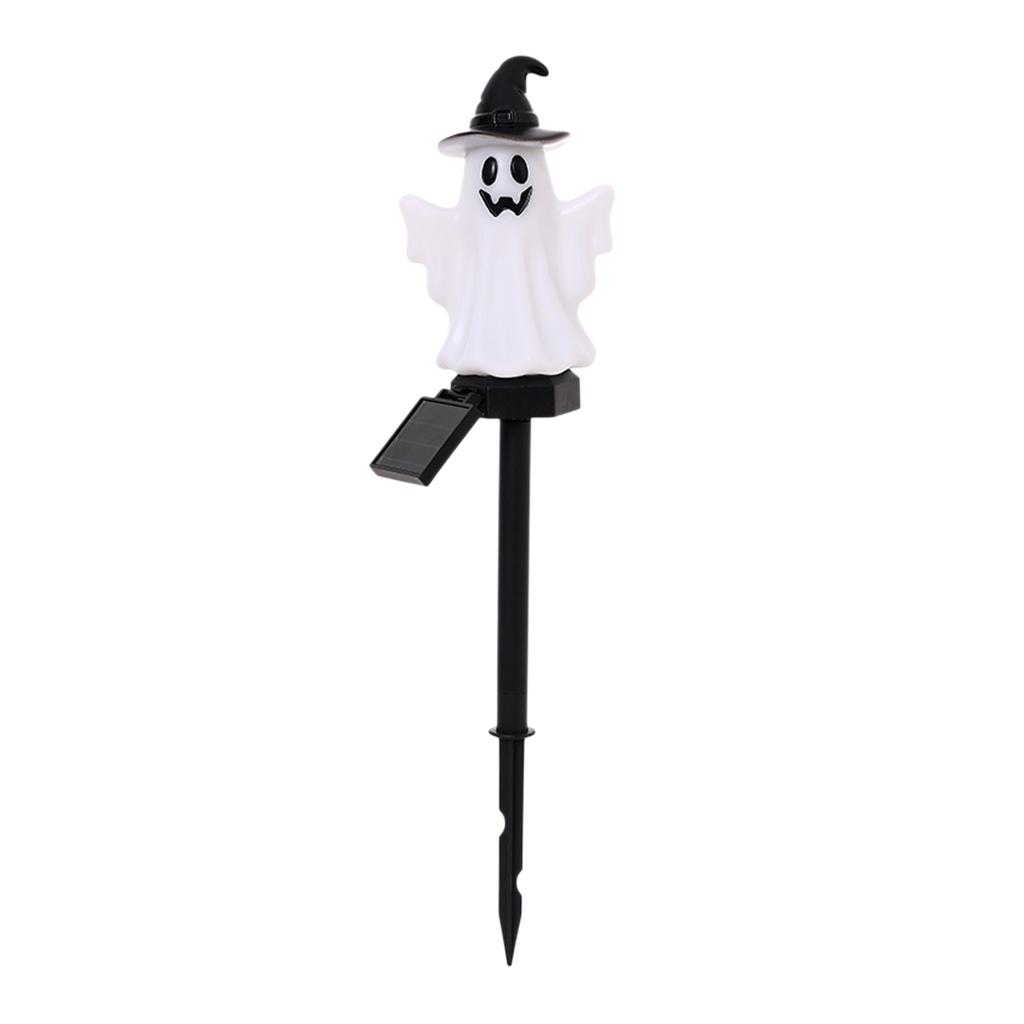 Ghost Pumpkin Halloween Solar Stake Light Outdoor Waterproof Garden Path Marker Warm LED Auto On Off Lamp