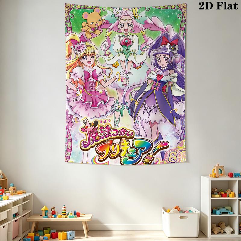 Witchy Pretty Cure Pattern Home Decor Tapestry, Wall Hanging, Decorative RV Wall Cloth.DGT0925210