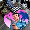 Grand Theft Auto,Round Area Rug,Carpet Rug for Living Room Bedroom Sofa Playroom Decor,Non-slip Floor Mat