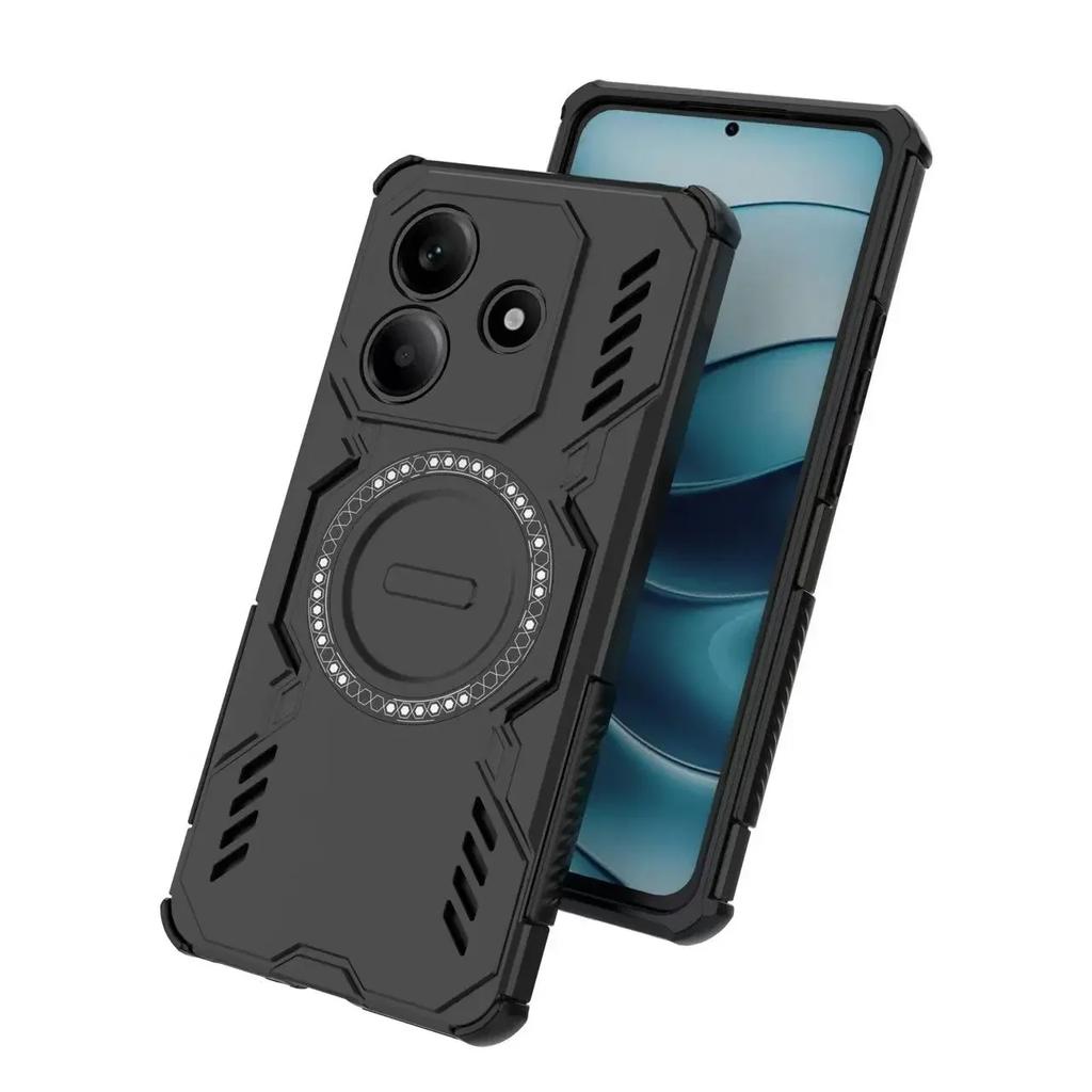 For Redmi K70 E POCO X6 X7 Pro Case Magsafe Wireless Charging Magnetic Lens Armor Sockproof Protect Cover for Redmi Note14 4G 5G