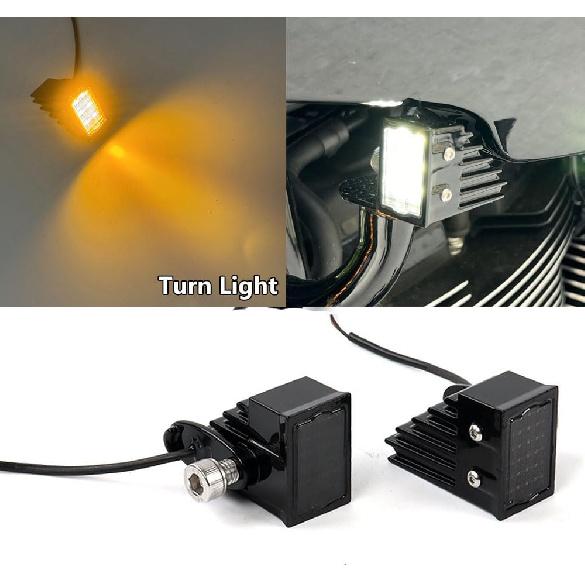 Accessories Front Turn Signal Fit For Halrey Softail Low Rider ST FXLRST 117 2022-2025,for Softail Low Rider El Diablo FXRST 2022 foglight Amber turn