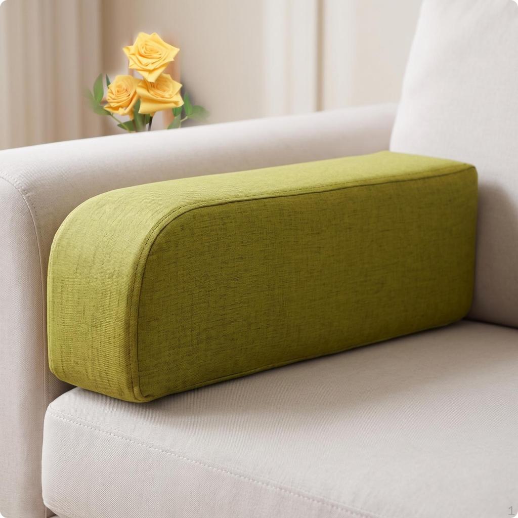 Supportive Curved Armrest Cushion Lightweight Sofa Pillow Compact Couch