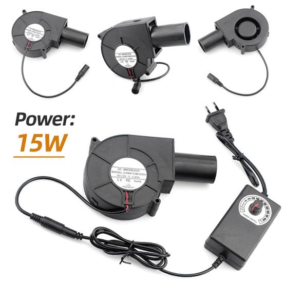 Camping BBQ Fan Air Blower 6000RPM Variable Speed Adjustable Low Noise Multifunctional Cooking Barbecue 7530 Electric Fan