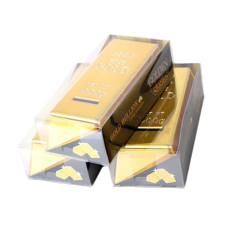 BRICS Large Gold-Plated Piggy Bank Simulation Bar