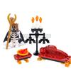 MOC Halloween Building Blocks Skeleton Army Knight Figures Flame Horse Medieval Vampire Furniture Assembly DIY Bricks Toys Gifts