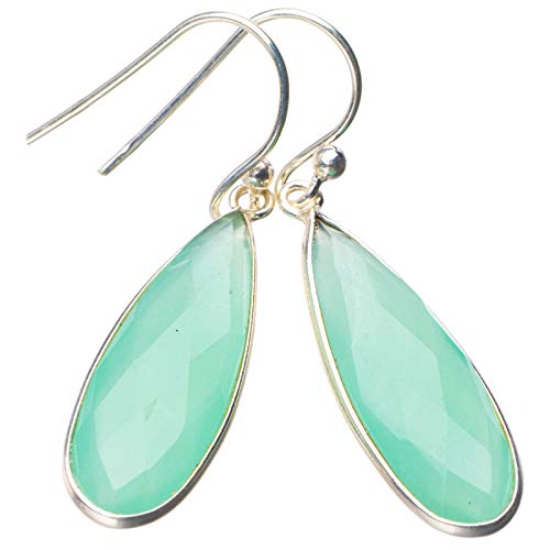 

StarGems® Natural Chalcedony Handmade 925 Sterling Silver Earrings 1.5 E1337