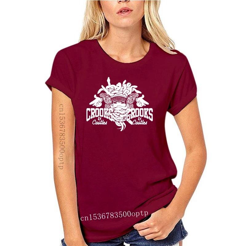 New Crooks Castles Logo Black T Shirt Men Women Unisex Tumblr Tee Sleeve Harajuku Tops S