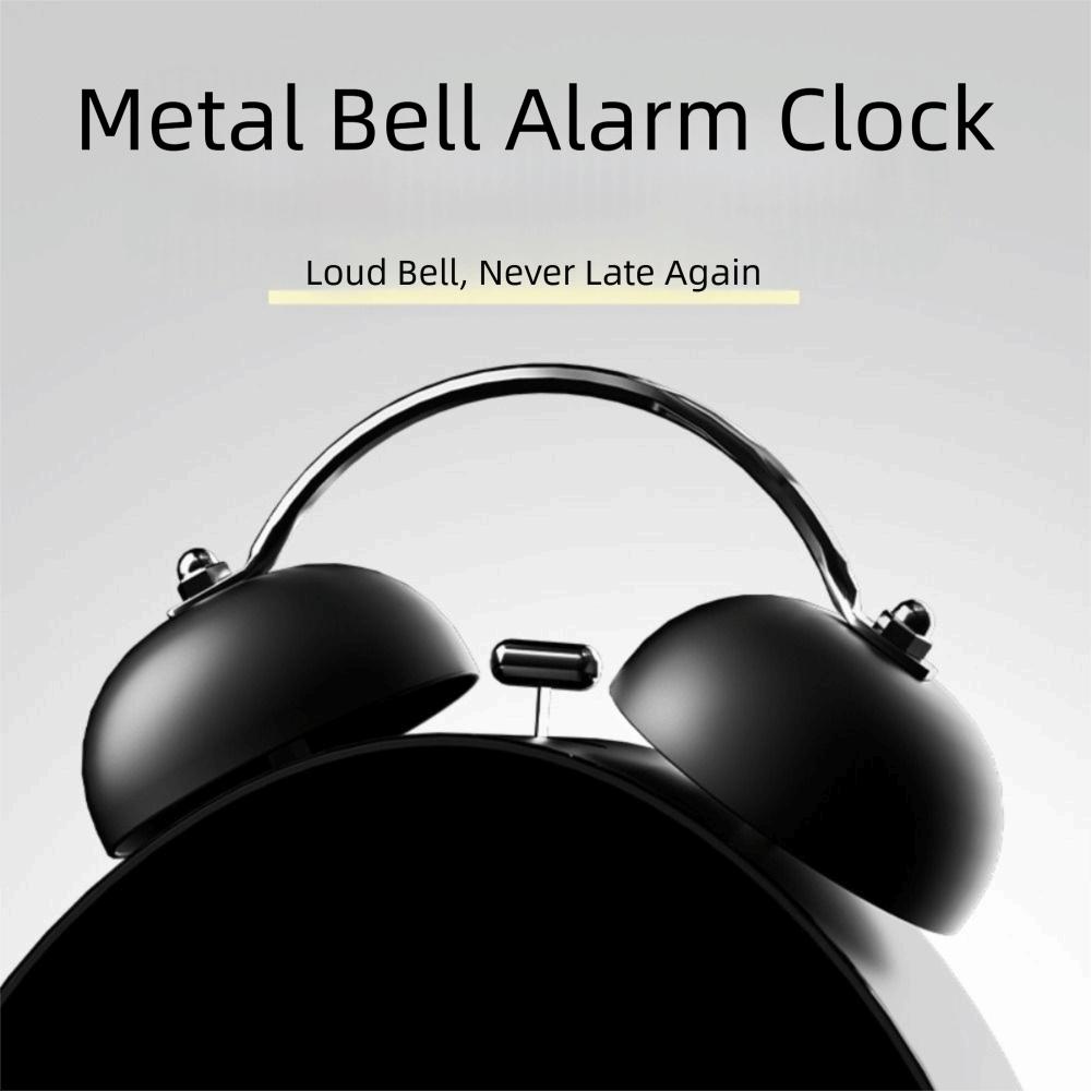 Vintage Multi-functional Bell Clock LED High Volume Electronic Alarm Clock Digital Snooze Digital LED Clocks Bedroom