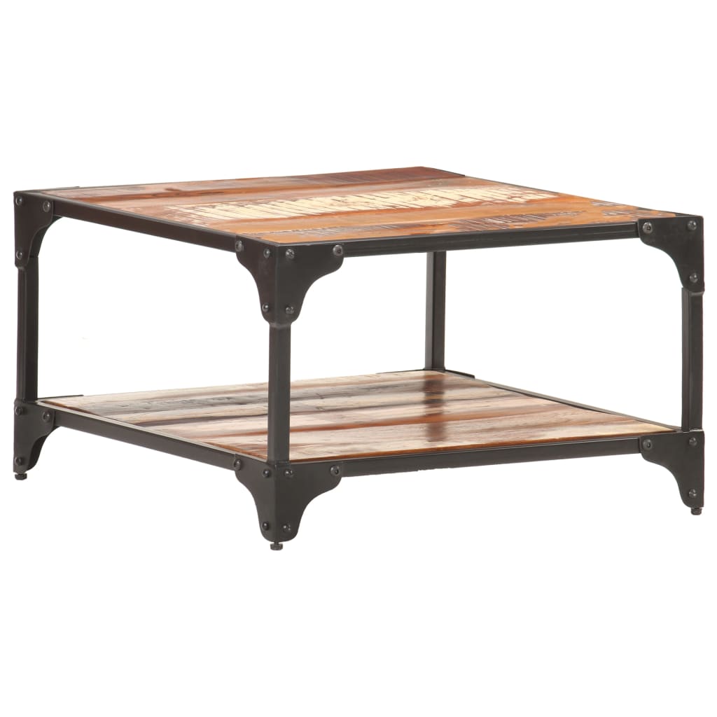Coffee Table 60x60x35 Cm Solid Reclaimed Wood