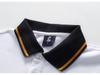 Men's Short-Sleeved Polo - Royal Leisure Sports, Embroidered, Pure Cotton, European Size, Contrast Color Stitching