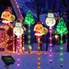 Pack of 6 Solar Christmas Stake Lights Offering Energy Saving Brightness Throughout the Night for Sustainable Decoration