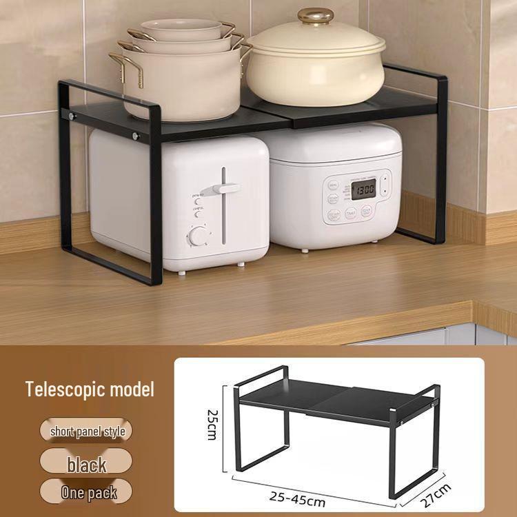 Retractable Layered Storage Shelf - Nail-Free Iron Organizer for Dorms