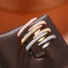 2026 New European and American Simple Zircon Ring for Women, High End Opening Adjustable Fashion Ring, Popular for Daily Wear