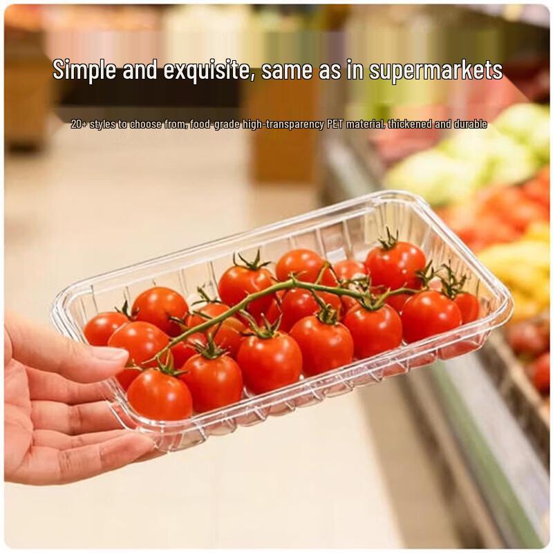 Saint Belle Transparent Thickened Rectangular Fresh Produce Trays