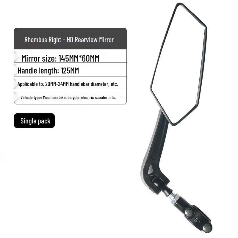 Electric Vehicle Bicycle Rearview Mirror, 360° Adjustable HD Flat Reflective Cycling Accessory