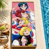 anime cartoon cute S-SailorS M-Moon FK Towel Pool soft Beach Towels Trip swim bath Towel Gym Spa home room Decor Holiday Gift