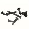 800Pcs M2 Black Flat Head Cross Carbon Steel Self-Tapping Screws for Home DIY Electronics Furniture Metal Wood Repair
