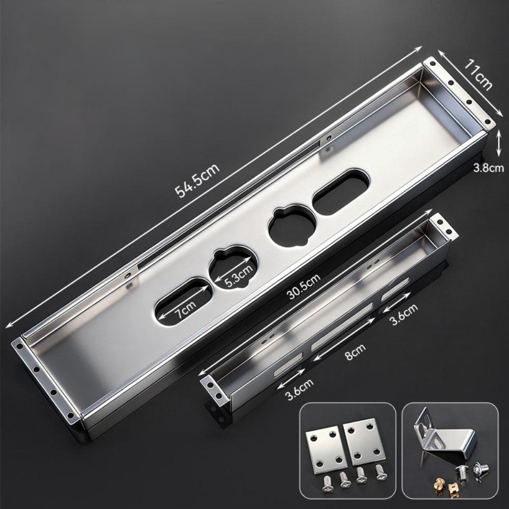 

Stainless Steel Lock Box Symmetrical Double Sided Opening Adjustable Gap Lock Mounting Boxes Smart Lock Box Old Door Renovation