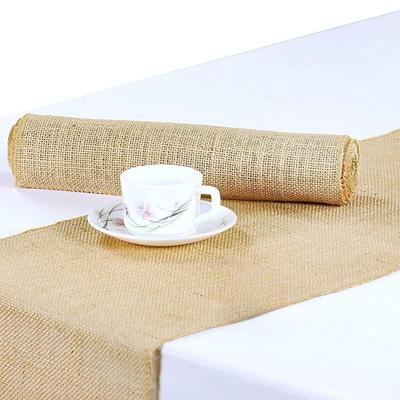 Original Vintage Burlap Table Runner - Farmhouse Wedding Party Decor