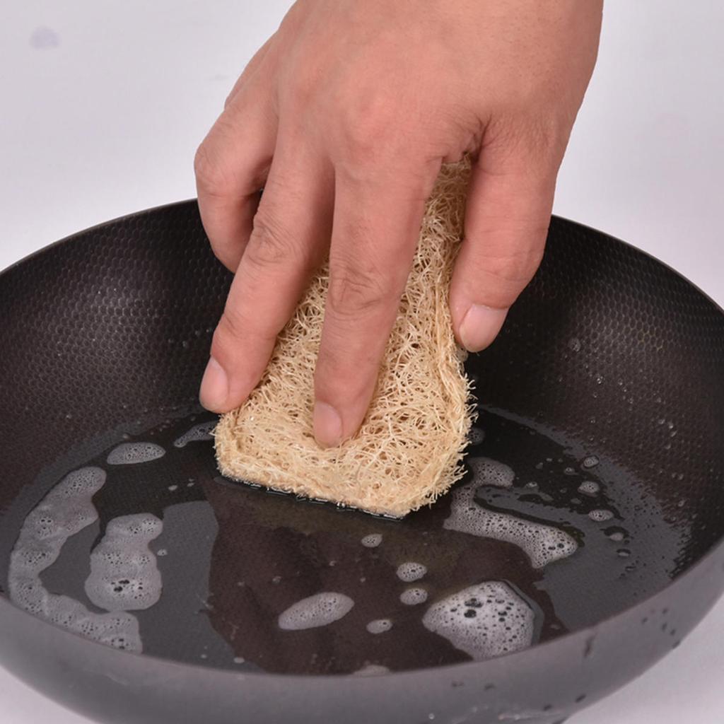 3pcs  Loofah Spa Exfoliating Scrubber Natural Luffa Body Wash Sponge Remove Dead Skin Made Soap Dishwashing