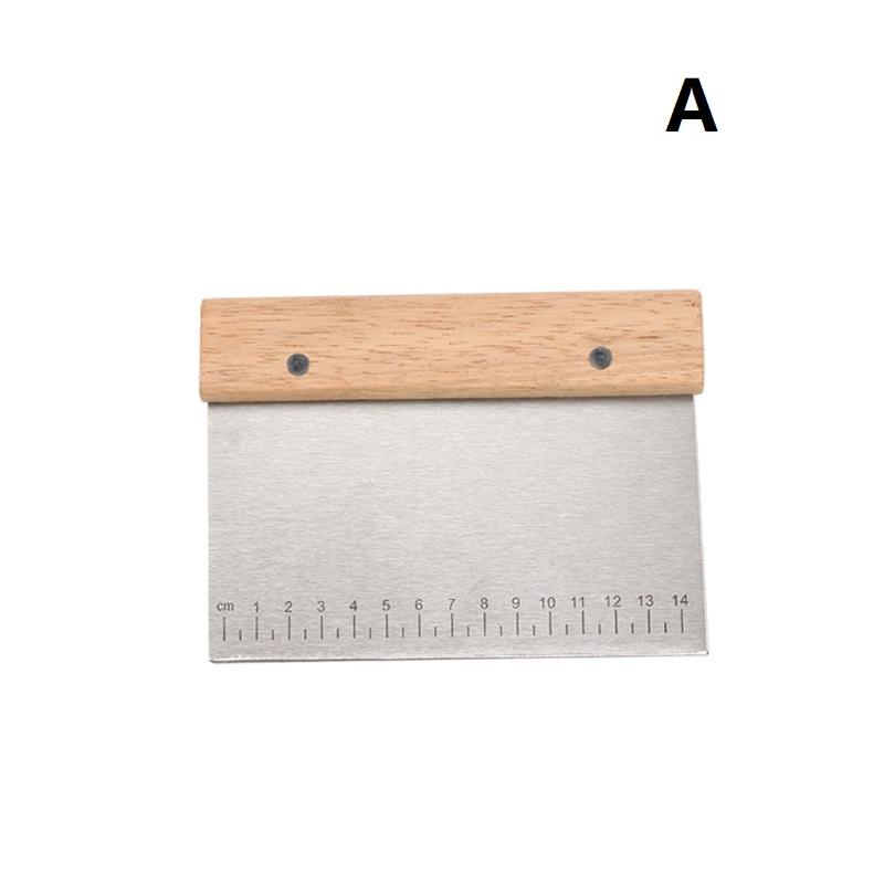 1Pcs Stainless Steel Pastry Cutters Noodle Knife Cake Scraper With Scale Baking Cake Cooking Dough Scraper Baking Accessories