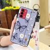 Durable Lanyard Phone Case For ZTE Blade V40 Vita/A72 Ring Anti-dust Fashion Design Silicone Kickstand Waterproof Flower