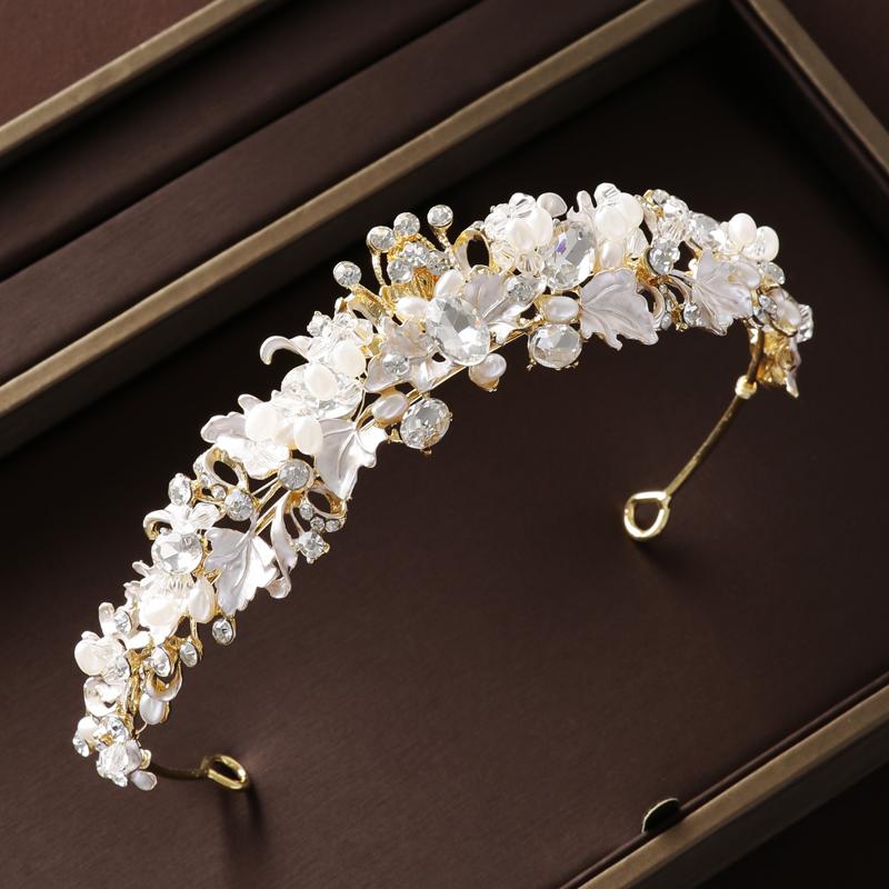 Accesorii de Cap de Mireasă Plin de Atmosferă Dulce Coroană de Nuntă Clasică pentru Doamne