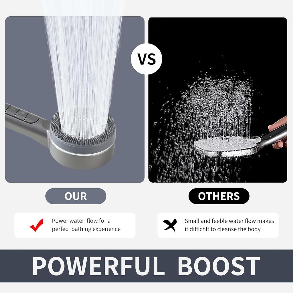 4 Mode Pressurized Shower Head High Pressure Water Massage Showerhead With Filter Handheld Shower Mixer Bathroom Accessories