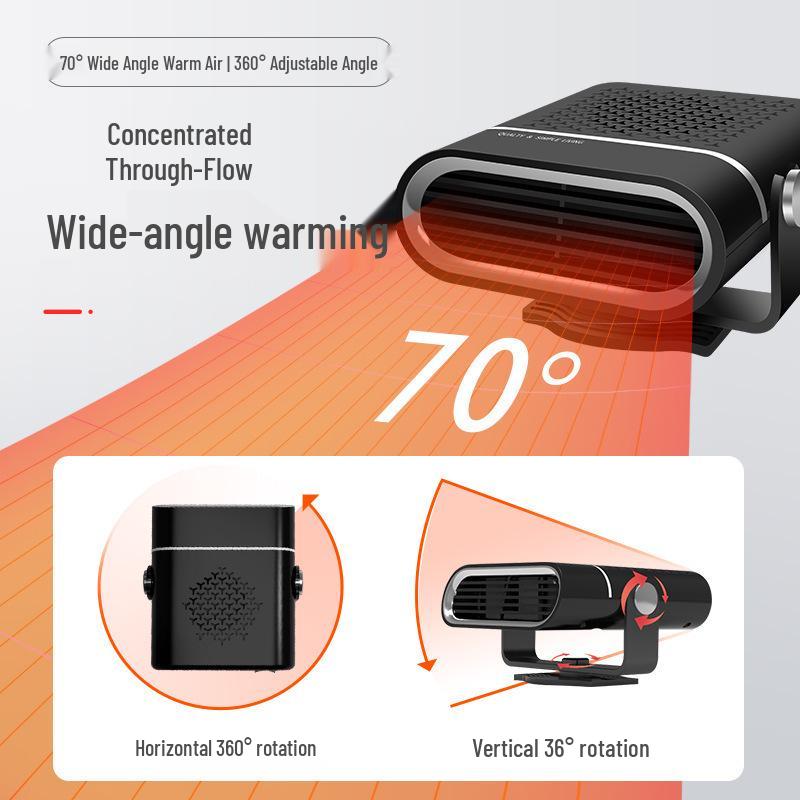 Portable High-Power Car Heater for Winter Windshield Defogging and Demisting