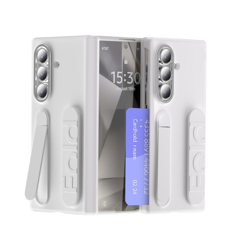 Etui do Samsung Z Fold7/6 ze stojakiem i paskiem na nadgarstek - Kompatybilne z Fold5/4