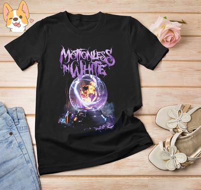 Camicia in Vetro Viola Motionless In White Nera Uomo Tutte le Taglie Camicia Regalo Fan