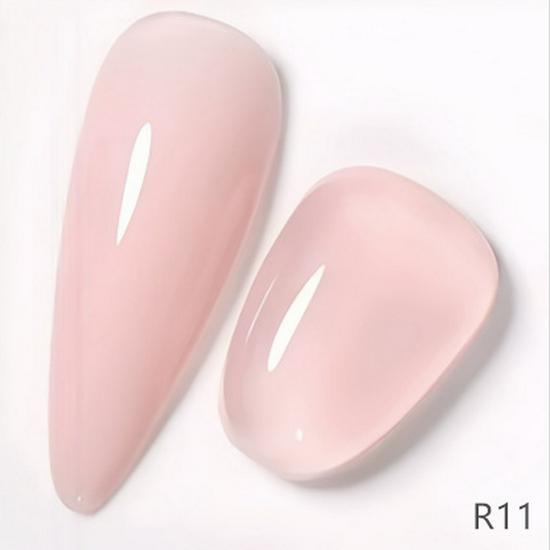2-in-1 Nude Transparent Gel Nail Polish: Base & Top Coat