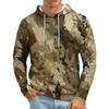 Men's Loose-fitting Casual Camouflage Print Hooded Sweatshirt
