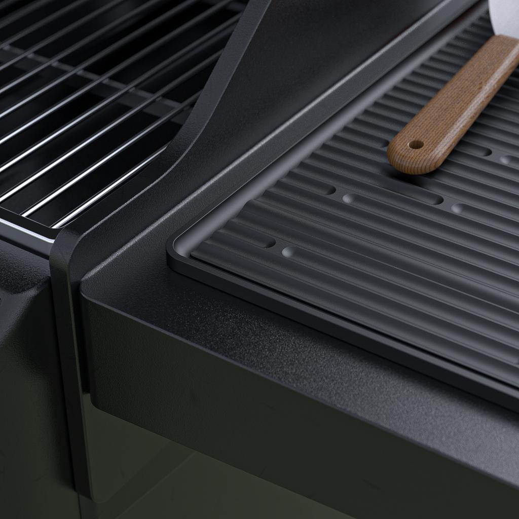 New Upgrade Silicone Grill Tool Mat for Resistant Spatula Pad BBQ Utensil Holder Griddle Side Rack Pad Kitchen Cooking