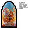 Christmas Hologram Mirror Light-up 3D Visual Effect Santa Claus Ornament USB Powered Holographic Xmas Tree Santa Decoration for Home Festive Decor