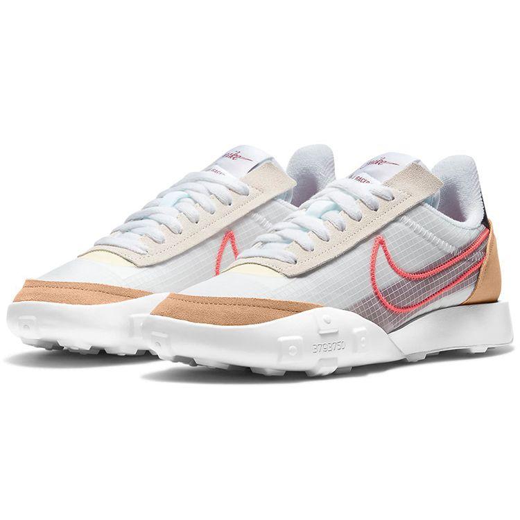Nike Waffle Racer 2X Weiß Helles Karmesinrot Damen Sneaker Team-Rot CK6647-101